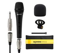 Bowens Micrófono dinámico: micrófono XLR de mano con cable de 15 pies, micrófono vocal profesional para cantar, karaoke, podcasting, sistemas PA y micrófono de grabación de estudio
