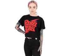BOWIE David Camiseta Recortada para Mujeres Rebel Rebel Song L