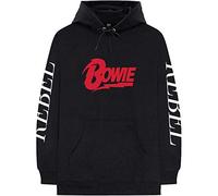 Bowie David - Felpa # Xxl Unisex Black # Rebel Rebel