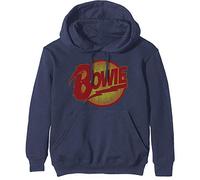 Bowie David - Felpa # Xxl Unisex Blue # Vintage Diamond Dogs Logo