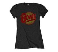 Bowie David - T-Shirt # S Black Femmina # Diamond Dogs Vintage