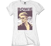Bowie David - T-Shirt # Xl Ladies White # Smoking
