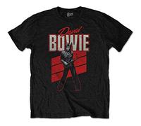 Bowie David - T-Shirt # Xxl Unisex Black # Red Sax