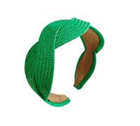 BOWINGBO Accesorios ligeros para el cabello para mujer, diademas versátiles trenzadas, diadema trenzada de rafia, hierba de rafia, banda ancha para el pelo, diadema para el cabello para mujer