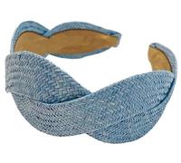 BOWINGBO Accesorios ligeros para el cabello para mujer, diademas versátiles trenzadas, diadema trenzada de rafia, hierba de rafia, banda ancha para el pelo, diadema para el cabello para mujer