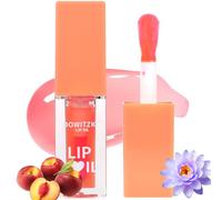 Bowitzki Color Changing Lip Oil Glow Gloss Hydrating Toned Nutritivo de Larga Duración Bálsamo Labial Cuidado Hidratante Reparador Iluminador Labial Líneas de Labios Azul Lotus Tocoferol Squalan