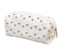 Bowknot Pencil Case - Black White Large Capacity, Cute Stationery Pouch | Spacious Pen Organizer, Cosmetic Makeup Bag Style | Perfect for School, College, Travel, Backpack Everyday Storage