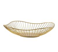 Bowl Basket For Fruits - Artistic Metal Wire Snack Holder, Hollow Out Decorative Food Container, Modern Countertop Display Tray, Durable Rust Resistant Kitchen Accent | Elegant Storage Solution For Le