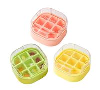 Bowl - Contenedor de cubitos de hielo para congelador | Reutilizable con extraíbles fáciles de resolver | Nueve campos de de hielo dan forma a la iluminación sin tocar la