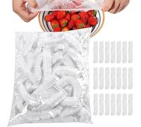 Bowl Covers - 100Pcs Flexible Clear Stretch Wrap, Reusable Bread Proofing Lid, Dustproof Food Protector For Leftovers, Fresh Fruit Vegetable Saver | For Household Dishes