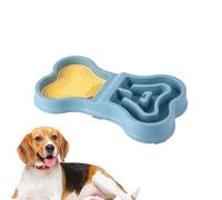 Bowl de perro no deslizante, Slow Down Eating Bowl Anti-Slip Design, 13,78 x 7,87 x 1,97 pulgadas, alimentador portátil para perros domésticos, viajes en interiores al aire libre