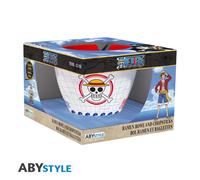 Bowl de ramen con palillos abystyle one piece monkey d. luffy