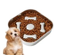 Bowl Dogs - Dog Bowl - Slow Feeder Dog - Stainless Steel Anti-Choking Pet Feeding Dish - Non-Slip Bite-Resistant Bowl for Improving Eating Habits of Small Medium Large Dogs and Cats, Ideal