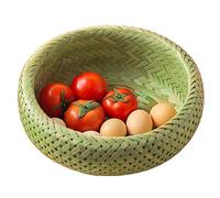 Bowl Frutero Decorativo de Cocina Cestas de frutas tejidas a mano, recipientes naturales for amigables con el medio ambiente, cestas lavado vegetales, almacenamiento bocadillos Encimera de Cocina(A)