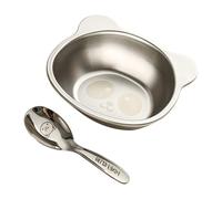 Bowl Para Acero Inoxidable - Plato De Cena Para 450 Ml, Duraable 304Steel Snack Plato | Cuenco De Alimentación De Metal Con Diseño De Animales De Dibujos Animados, Lavavajillas Polyv