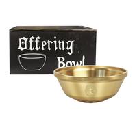 Bowl Pequeño - 9x9x3.5cm Cuenco Para Altar, Plato Triple Luna Latón Metal Cristales, Pentagrama Cuencos Latón Para Altar Meditación Yoga Ceremonia Mindfulness Práctica Espiritual Mujeres Hombres
