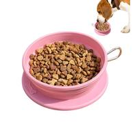 Bowl plegable de silicona para mascotas de 5,24 pulgadas | Portable Dog Bowls for Travel Outdoor | Cat Dog Bowl Feeding Dish. 1.77in Depth.