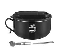 Bowl Set - 304 Sopa de pasta Pho con forro interior Ensalada de mezcla | Cucharas de palillos | Cucharas a juego, cuencos de cerámica profundos, microondas seguro, ideal para cocina asiática