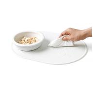 BOWLBOWL Alfombrilla de silicona para tazón de mascota, antideslizante, no tóxica, fácil de limpiar, 15.7 x 11.4 pulgadas, silicona premium (blanco leche)