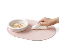 BOWLBOWL Alfombrilla de silicona para tazón de mascota, antideslizante, no tóxica, fácil de limpiar, 15.7 x 11.4 pulgadas, silicona premium (rosa polvo)