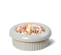 BOWLBOWL Cuenco elevado de cerámica para gatos y perros de 2.8 pulgadas de alto, 7.3 pulgadas de ancho y poco profundo, para gatos de patas cortas (Munchkin) y razas de juguete, apto para bigotes, sin