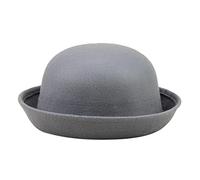 Bowler Hat for Womens Elegant Adults Solid Roll Up Brim Hats Fashion Panama Bucket Felt Cloche Caps Women Ladies Vintage Classic Wool Round Caps