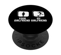 Bowler Tu Novia Mi Novia Novio Bolos Divertidos PopSockets PopGrip Adhesivo