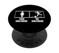 Bowler Tu Novia Mi Novia Novio Bolos Divertidos PopSockets PopGrip Adhesivo