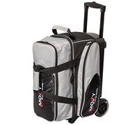 Bowlerstore Products Moxy Blade Premium - Bolsa de Bolos con Doble Rodillo, Color Plateado y Negro