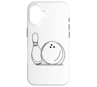 Bowling Ball and Pin Bowling Center Carcasa para iPhone 16