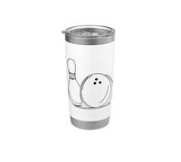 Bowling Ball And Pin Bowling Center Vaso térmico de acero inoxidable de doble pared