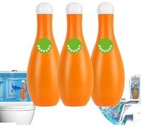 Bowling Blue Bubble Toilet Bowl Cleaner,Automatic Long-Lasting Toilet Bowl Cleaner in Bottle,Toilet Fresheners Deodorizing & Descaling,Stain Removal,for Cistern Prevents Limescale (3)
