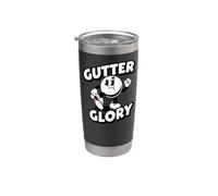 Bowling League Gutter Glory Retro Bowler Vaso térmico de acero inoxidable de doble pared
