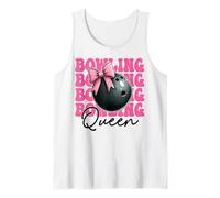 Bowling Queen Bowler Girl Mom Mama Mother Day Coquette Bow Camiseta sin Mangas