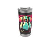 Bowling Synthwave Vaso térmico de acero inoxidable de doble pared