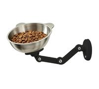 Bowls Feeding Station, Wall Mount Dog Bowl | Stainless Steel Magnetic Adjustable Raised Dishes | Cat Feedings Station For Multi-Pet Storage Indoor Outdoor Home House Travel Daily Feeding Kitten