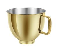 bowls for mixer， Tazón de acero inoxidable for batidora de 5 cuartos, compatible con batidoras de cabezal inclinable KitchenAid Artisan y Classic de 4,5 a 5 cuartos, K45, KSM70 y KSM150(Gold)