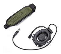 Bowman Táctico Negro HD01 para Auriculares de Radio Elite II Micrófono De Auricular para Radio Bidireccional Walkie Talkie