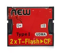 BOWONG ADAPTADOR DE Lector DE PUERTO DUAL PARA MICRO SD/SDXC TF A FLASH COMPACTO CF TIPO 1 TARJETA DE MEMORIA