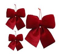 Bows De Terciopelo para El Árbol De Navidad, De, Suministros De Decoración De Terciopelo De Navidad Rojo para La Fiesta De La Fiesta De La Casa del Árbol De Bodas Bolsas De