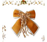 Bows For Christmas Tree | Velvet Vintage Ribbon - Festive Christmas Tree Bow Ornaments Home Décor Acents | For Holiday Wedding Indoor Outdoor Office Farmhouse Wreath Garland Mantel Wall Door
