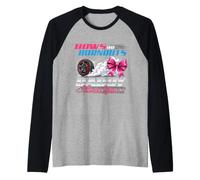 Bows Or Burnouts Daddy Loves You - El género Revela Que papá será Camiseta Manga Raglan