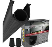 BOWSEN Sello inferior de puerta de garaje resistente a la intemperie umbral de repuesto negro extremo en T de 1/4 pulgadas, 10 pies de largo