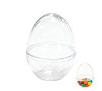 BOWTONG Cajas de plástico para huevos de Pascua, huevos de Pascua de plástico transparente rellenables, bolas de decoración, adornos de boda, fiesta de diciembre, canastas rellenables, cestas grandes