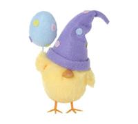 BOWTONG Decoración de mesa de fieltro, adorno de escritorio de pollito suave con sombrero, bonita Pascua (Pascua), accesorio para fotos festivas