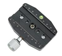 BowyTrading Abrazadera de Placa de liberación rápida de aleación de Aluminio de 90 mm, Abrazadera metálica de Placa QR con Orificios para Tornillos de 1/4 de Pulgada y 3/8 de Pulgada,