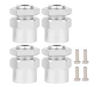 BowyTrading Adaptador de conversión de hexágono para Ruedas de 12 mm a 17 mm para Crawler RC 1/10, Adaptador de hexágono RC de aleación de Aluminio con múltiples Opciones de Color, Compatible (Plata)