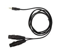 BowyTrading Cable Estéreo de 3.5 mm a Doble XLR, Adaptador Y Splitter Macho 1/8 Pulgada a Dual Hembra XLR, Plug and Play, 1.5 m para PC y Smartphone