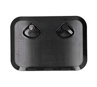 BowyTrading Cubierta de inspección de escotilla de Acceso a Cubierta, escotilla de Repuesto para Barcos Marinos, ABS con Cerradura, Cubierta de Cubierta de Montaje Empotrado de 17-1/4x12 - (Negra)