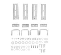 BowyTrading Kit de Soportes giratorios galvanizados para litera, Soportes Ajustables en Altura para litera de Remolque de embarcación con Pernos en U Cuadrados para travesaño de 3